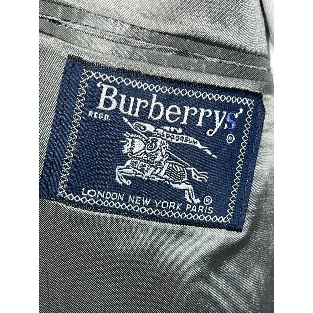 Burberry Gray Multicolor Windowpane Scottish Tweed Blazer Jacket 42R - Picture 5 of 13